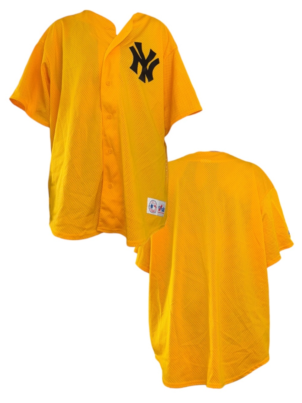 Rare Vintage 90s Yellow New York Yankees Jersey